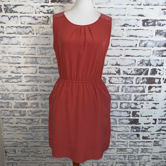 LOFT Dresses & Skirts - ⚡️Ann Taylor Loft burnt orange dress Pockets